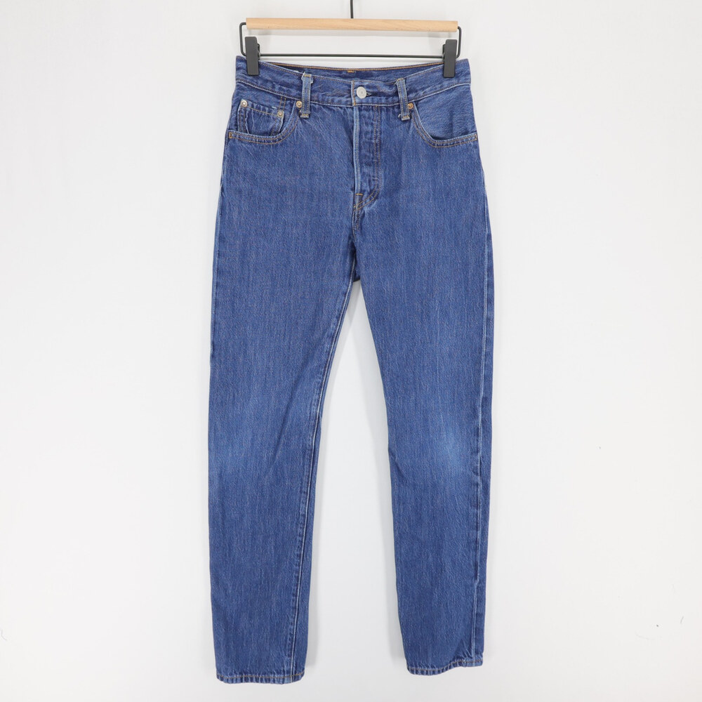 Levis Premium 501 Jeans Womens 25x32 Blue Straight Leg Button Fly